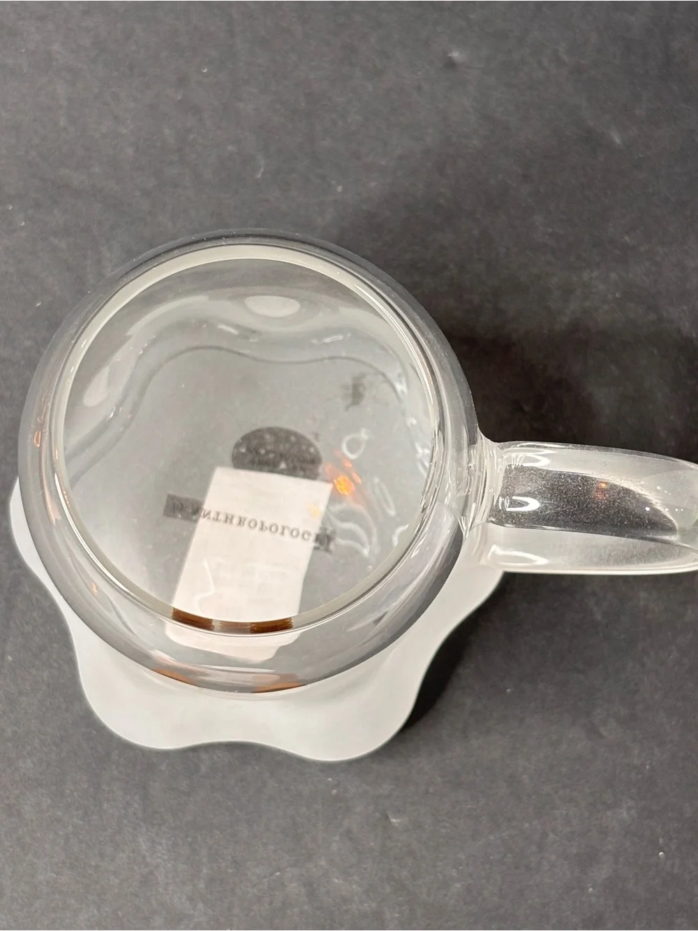 Anthropologie Ghost Borosilicate Glass Mug Halloween 4.25” New